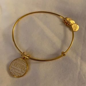 Alex and Ani Everything Happens For A Reason Charm Bangle - Shiny Gold Finish